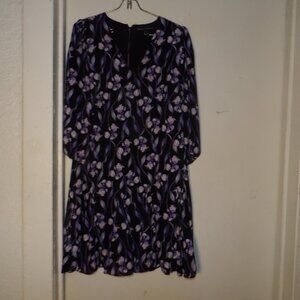 WHBM Floral Midi Baby Doll Dress Sz 8P